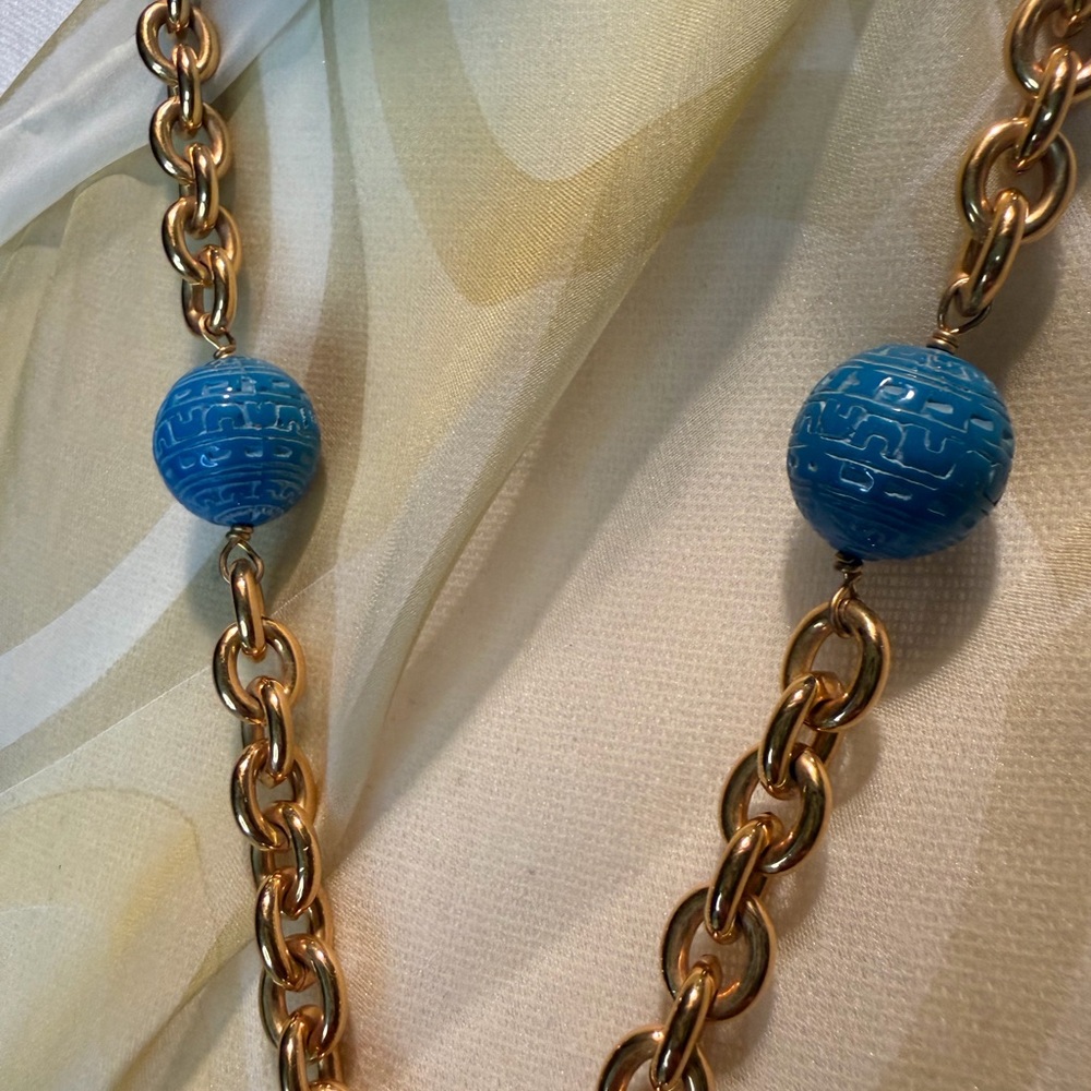 Rare!!! Givenchy Turquoise Sunburst Necklace - Picture 6 of 7